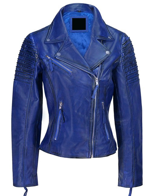 Hand-Waxed Leather Moto Jacket