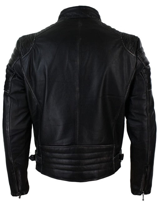 Mens Cafe Racer Leather Jacket