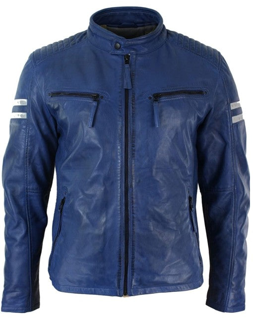 Smart Hooded Bomber Genuine Leather Jacket