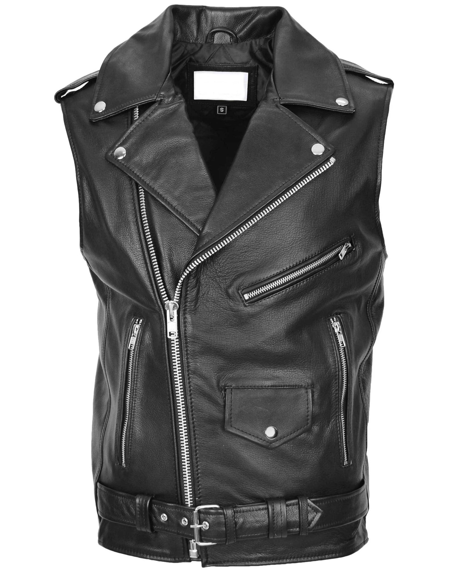 Mens Brando Leather Waistcoat