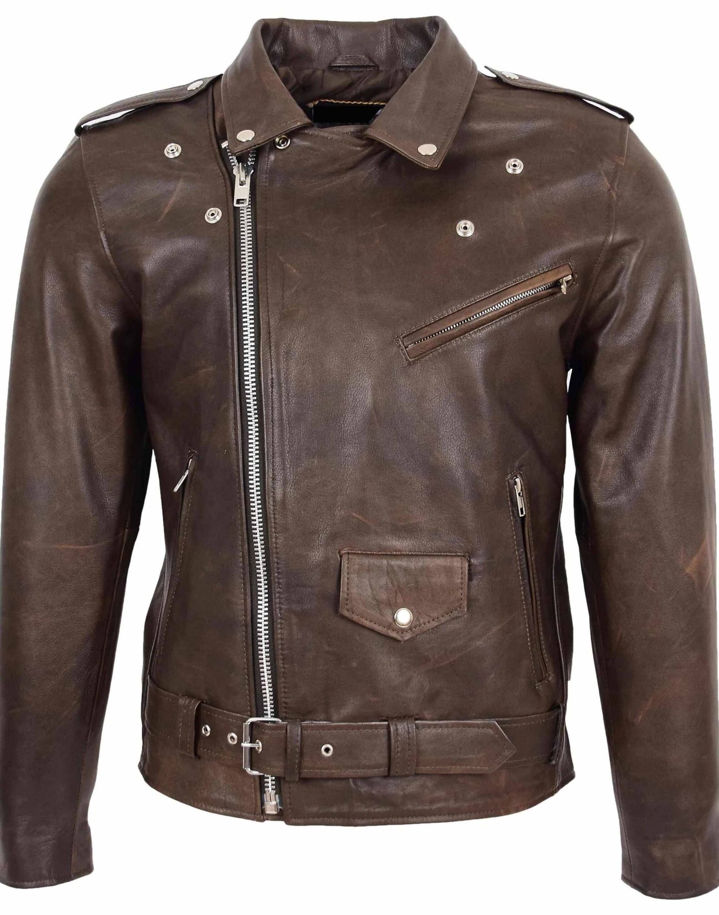 Mens Rockera Cow-Hide Leather Jacket