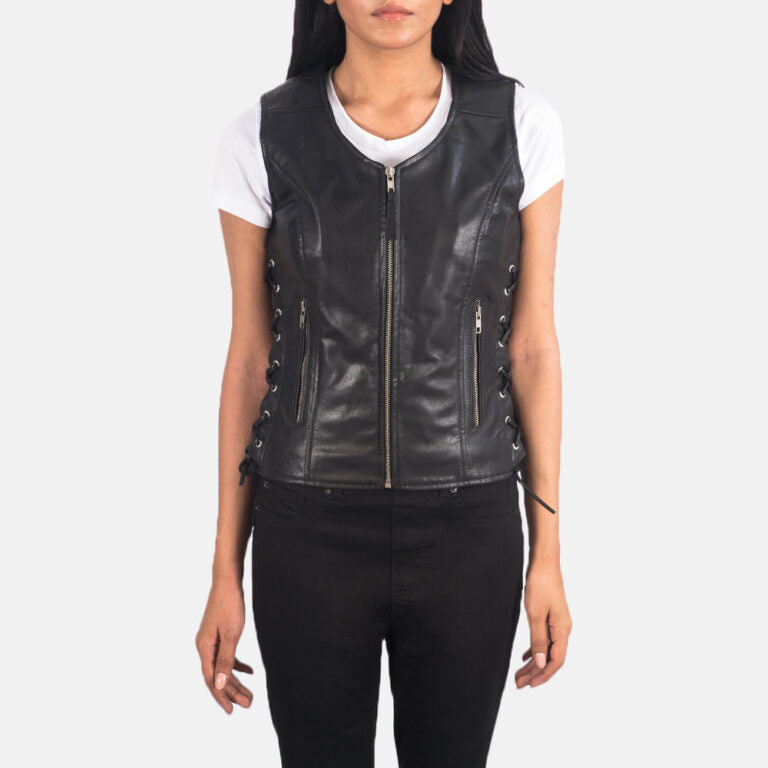 Womens Orange Leather Jacket
