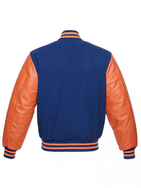 Men’s Orange Bomber Varsity Jacket