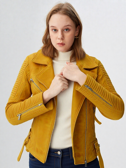 Vintage Two-Tone Quilted Leather Jacket