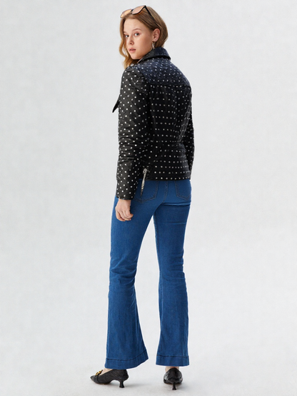 Stylish Studded Leather Jacket