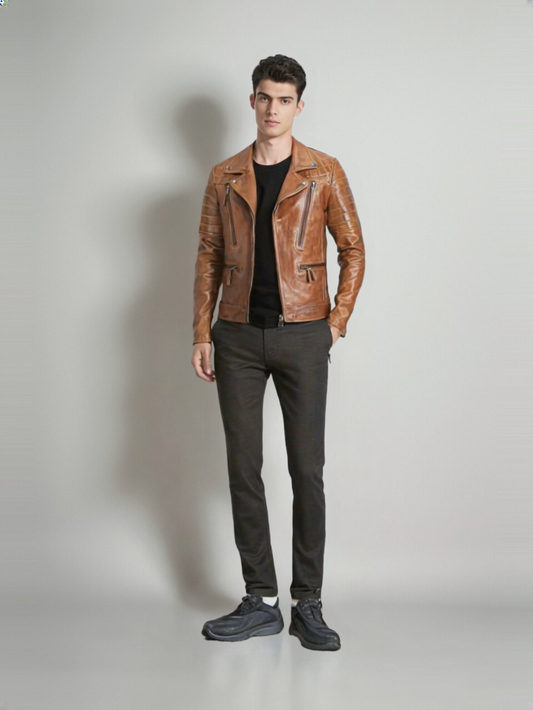 Iconic Hand-Waxed Sheep Leather Jacket