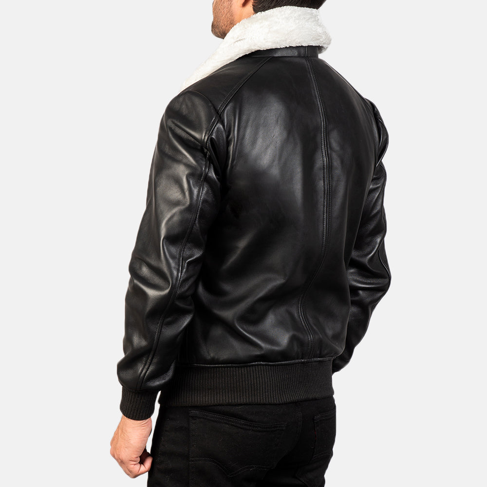 Men’s Aviator Bomber Leather Jacket