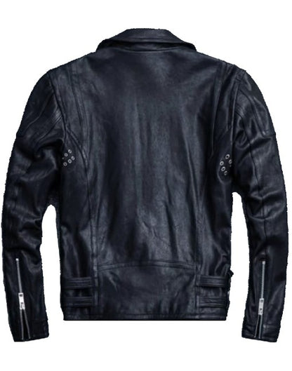 Dual Belt Brando Genuine Leather Jacket