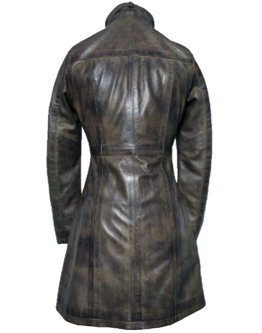 Womens Long Parker Leather Jacket