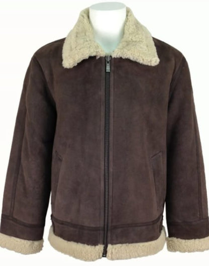 Men’s Aviator B3 Shearling Suede Leather Jacket