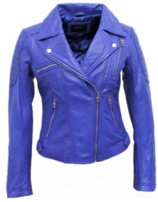 Zaz Womens Classic Leather Jacket