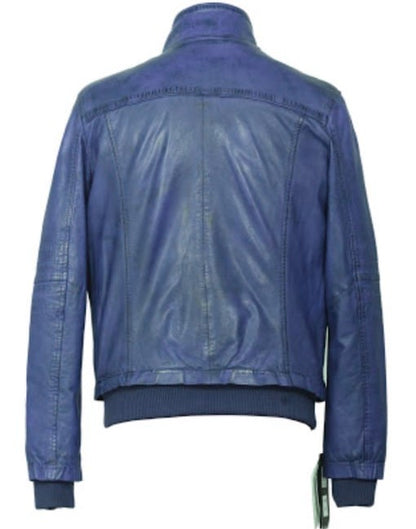 Bomber Hand-Waxed Leather Jacket