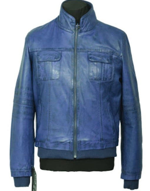 Bomber Hand-Waxed Leather Jacket