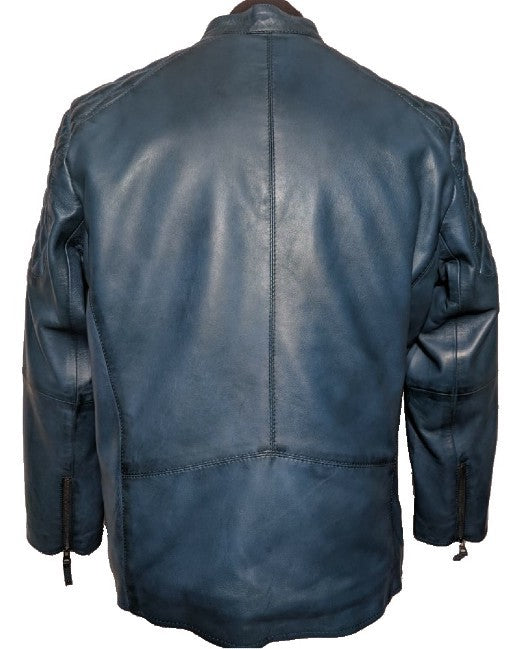 Cafe Racer Quilted Leather Jacket
