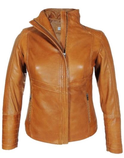Pinky Classic Womens Leather Jacket
