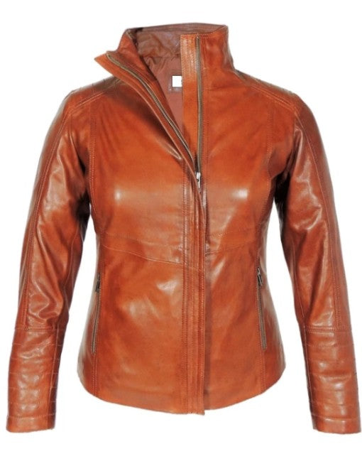 Pinky Classic Womens Leather Jacket