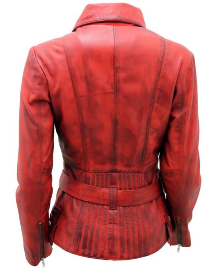 Womens Real Leather Parker Jacket