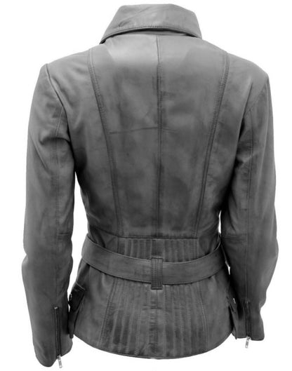 Womens Real Leather Parker Jacket