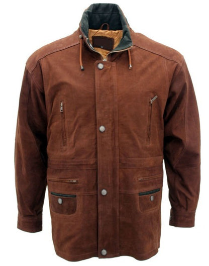 Mens Parker Nubuck Leather Jacket