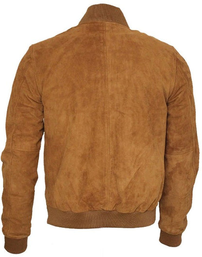 Premium Suede Bomber Leather Jacket