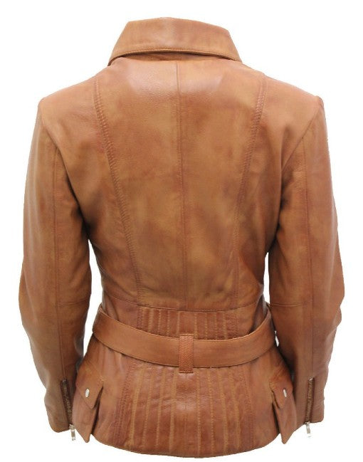 Womens Real Leather Parker Jacket