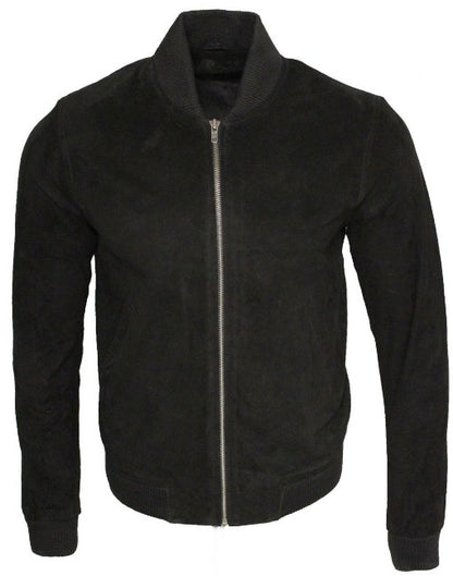 Premium Suede Bomber Leather Jacket