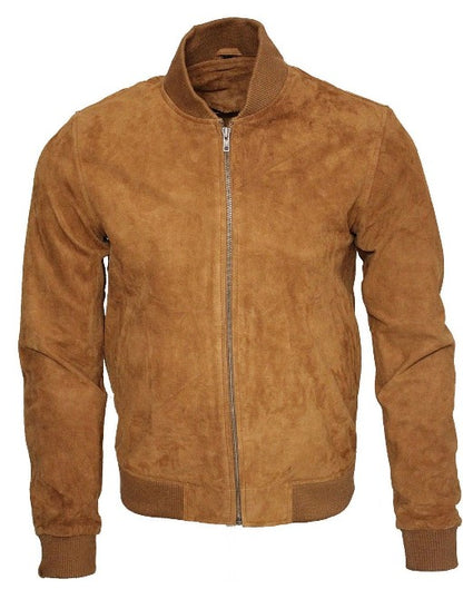 Premium Suede Bomber Leather Jacket
