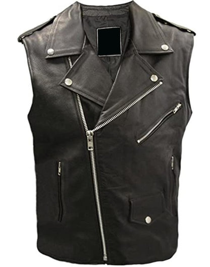 Mens Brando Leather Waistcoat