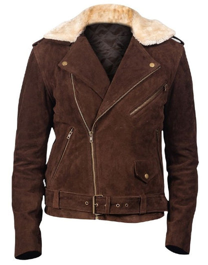 Rusty Perfecto Suede Leather Jacket