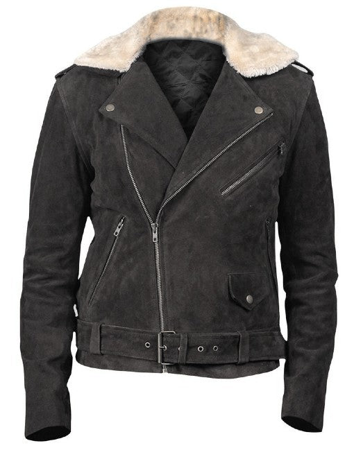 Rusty Perfecto Suede Leather Jacket