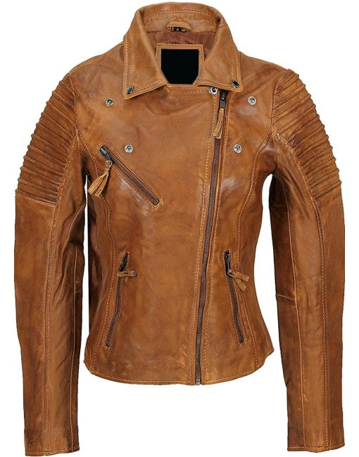 Hand-Waxed Leather Moto Jacket