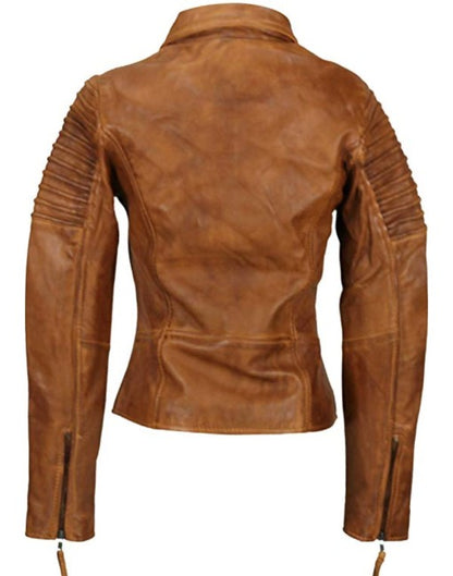 Hand-Waxed Leather Moto Jacket
