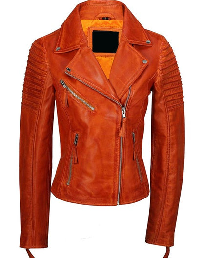 Hand-Waxed Leather Moto Jacket