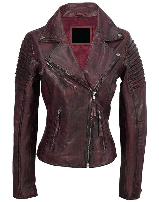 Hand-Waxed Leather Moto Jacket