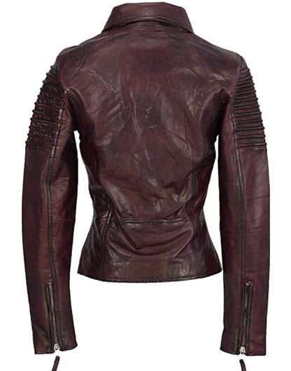 Hand-Waxed Leather Moto Jacket