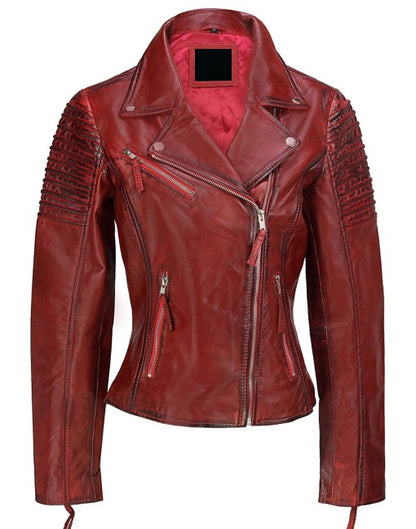 Hand-Waxed Leather Moto Jacket