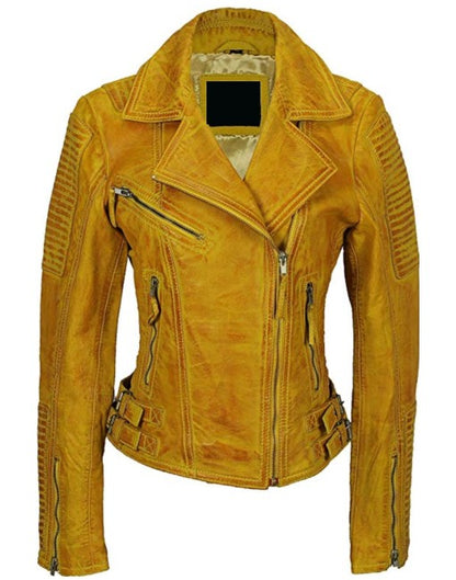 Vintage Two-Tone Quilted Leather Jacket