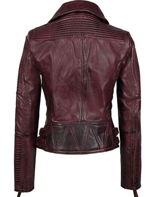 Vintage Two-Tone Quilted Leather Jacket