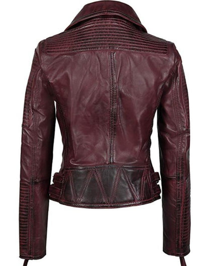 Vintage Two-Tone Quilted Leather Jacket