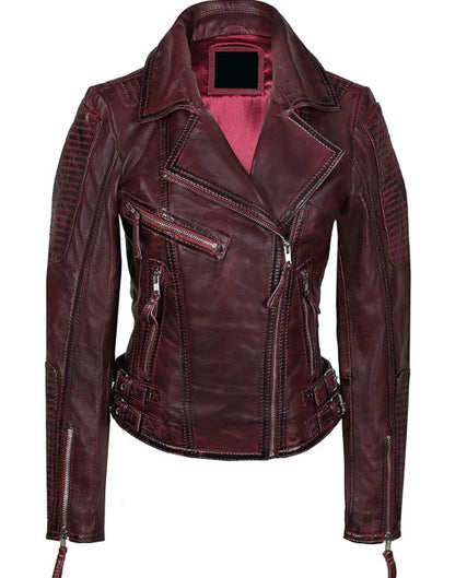 Vintage Two-Tone Quilted Leather Jacket