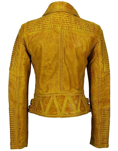 Vintage Two-Tone Quilted Leather Jacket