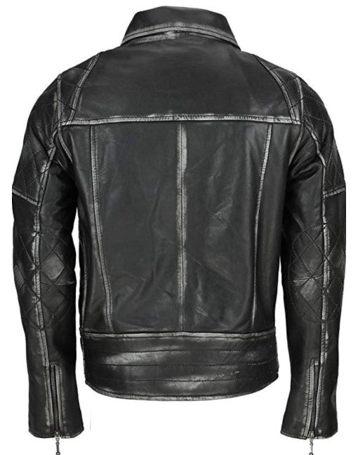 Stylish Hand-Waxed Cafe Racer Leather Jacket