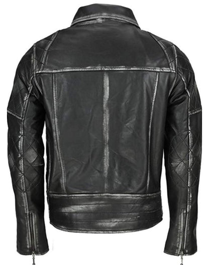 Stylish Hand-Waxed Cafe Racer Leather Jacket
