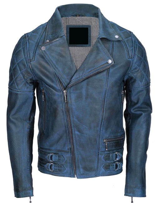 Stylish Hand-Waxed Cafe Racer Leather Jacket