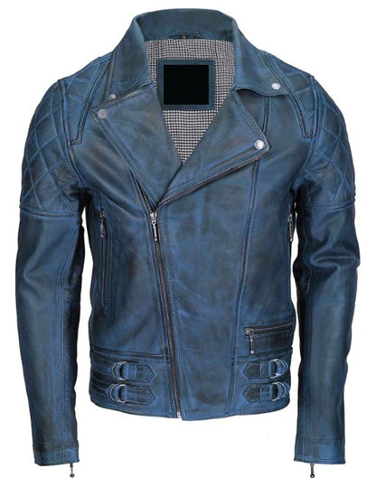Stylish Hand-Waxed Cafe Racer Leather Jacket