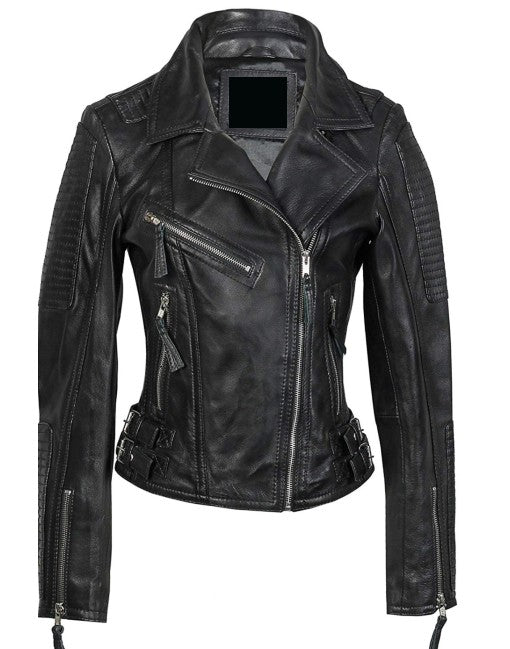 Vintage Two-Tone Quilted Leather Jacket