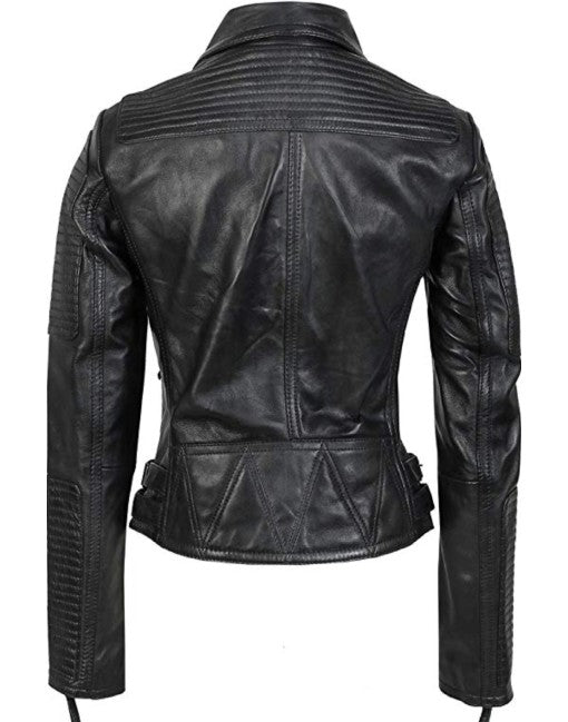 Vintage Two-Tone Quilted Leather Jacket
