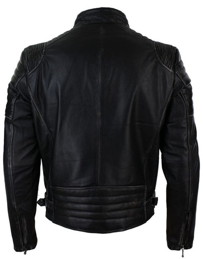 Mens Cafe Racer Leather Jacket