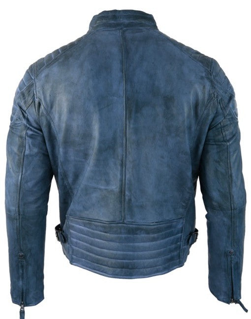 Mens Waxed Racing Leather Jacket