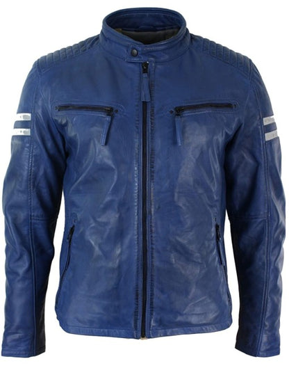 Smart Hooded Bomber Genuine Leather Jacket
